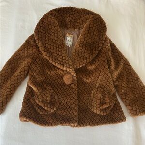 Yoana Baraschi Textured Brown Pea Coat S Lux +++ Dior vibes